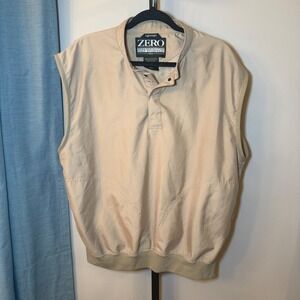Zero Restriction Lightweight Pullover Vest Golf Tan‎ Khaki Men's Size Medium